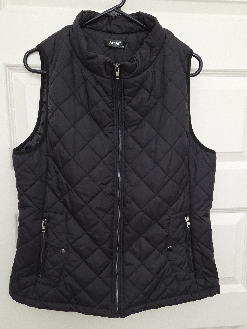 Women's Black Quilted Packable Vest